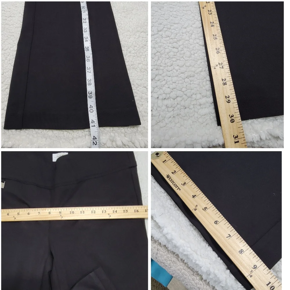 Lisette L Black Stretch Pull-on Flare Casual Dress Pants Size 6 - Picture 7 of 9